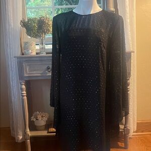 Trina Turk Elegant Black Dress with Glittering Details